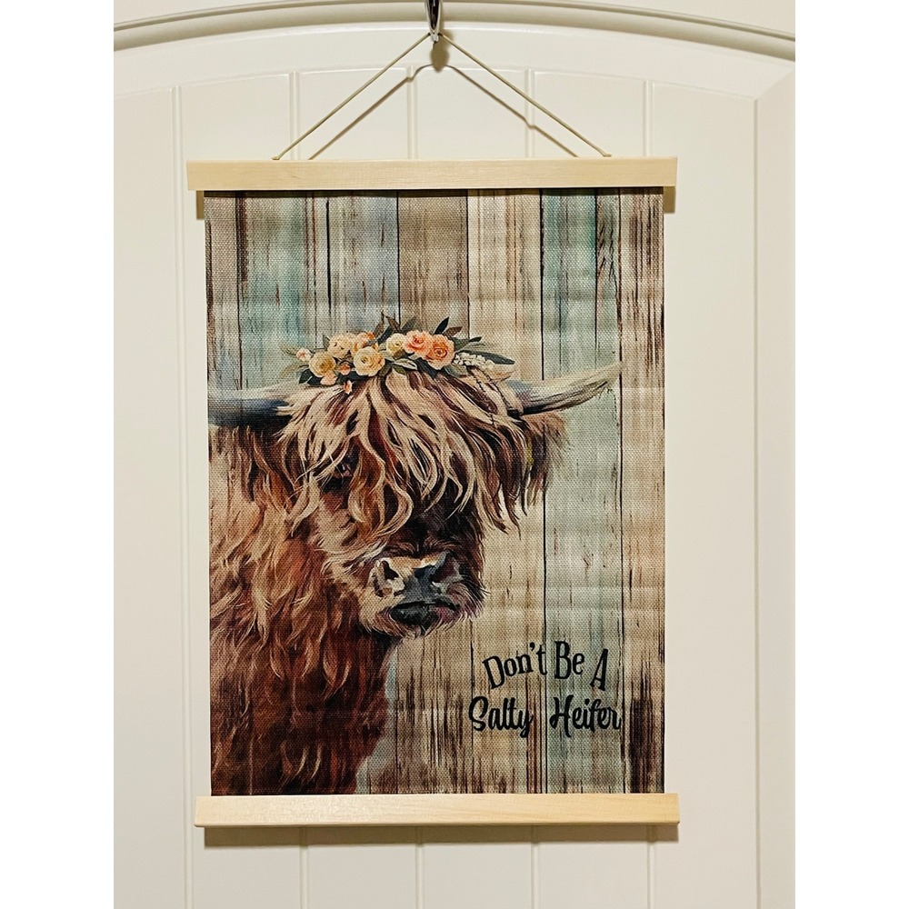 Don't be a Salty Heifer Hanging Wall Canvas